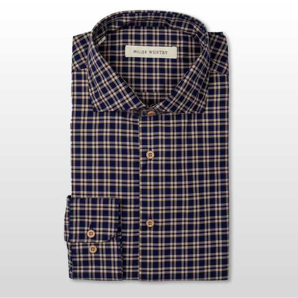 MILLER WESTBY NAVY PLD SHIRT - Picture 1 of 4